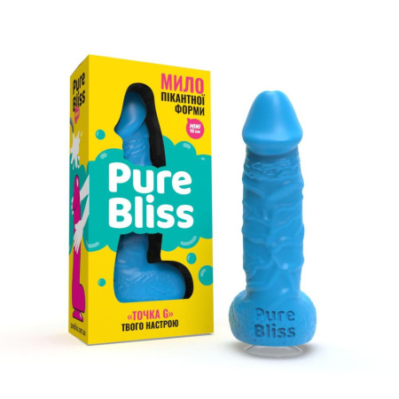 Крафтовое мыло-член с присоской Pure Bliss MINI Blue, натуральное || 