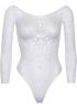 Боди Leg Avenue Snap crotch thong back teddy White M/L || 