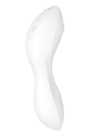 Вакуумный смарт-стимулятор с вибрацией Satisfyer Curvy Trinity 5 (White), управление со смартфона || 