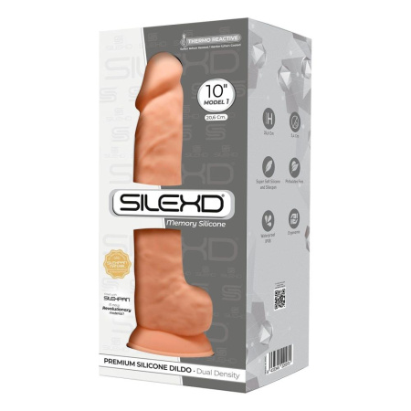 Фаллоимитатор реалистичный SilexD Arnold Flesh (MODEL 5 size 10in), двухслойный, силикон+Silexpan, д || 