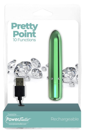 Вибропуля PowerBullet - Pretty Point Rechargeable Bullet Teal || 