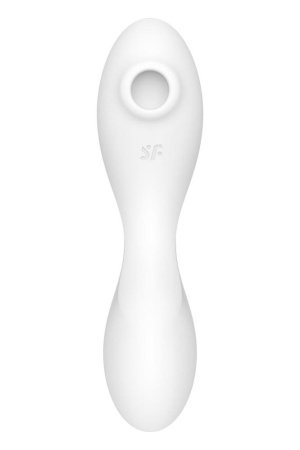 Вакуумный смарт-стимулятор с вибрацией Satisfyer Curvy Trinity 5 (White), управление со смартфона || 