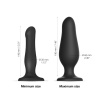 Надувной фаллоимитатор Strap-On-Me INFLATABLE DILDO PLUG - NOIR, шарик внутри, диаметр до 6 см || 