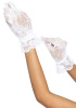 Перчатки Leg Avenue Floral lace wristlength gloves White || 