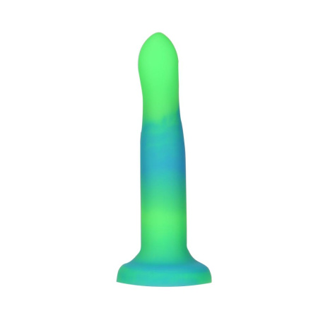 Светящийся в темноте фаллоимитатор ADDICTION Rave 8″ Glow in the Dark Dildo Blue Green, 20,3 см || 