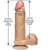 Фаллоимитатор Doc Johnson The Realistic Cock 8 inch White - PVC, Vack-U-Lock, диаметр 5,1см || 