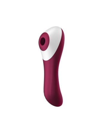 Вакуумный стимулятор с вибрацией Satisfyer Dual Crush Wine Red