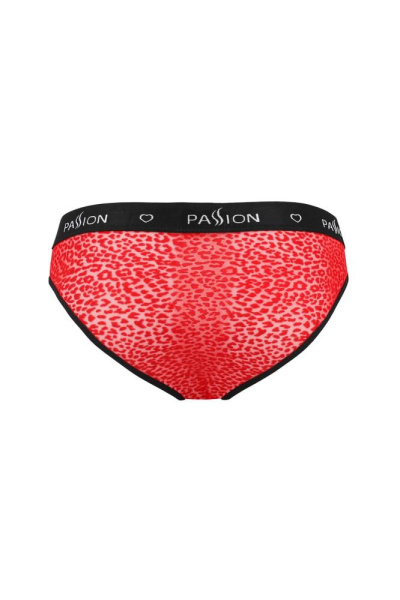 Мужские полупрозрачные трусы Passion 031 Slip Mike XXL/XXXL Red, под леопард