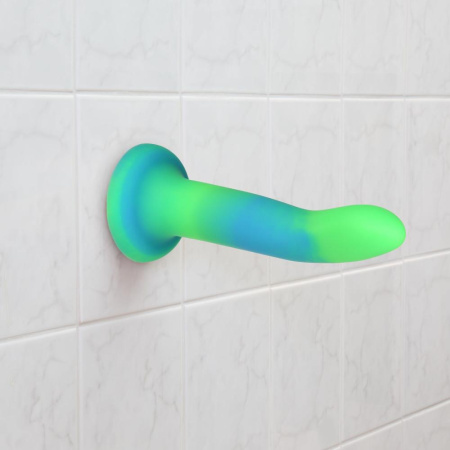 Светящийся в темноте фаллоимитатор ADDICTION Rave 8″ Glow in the Dark Dildo Blue Green, 20,3 см || 