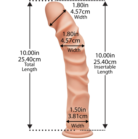 Фаллоимитатор Doc Johnson The D - Ragin D - 10 Inch Without Balls - ULTRASKYN, диаметр 3,8см || 