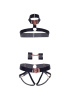 Комплект атласных ремней для бондажа Leg Avenue Satin elastic harness Set, One size, Black || 