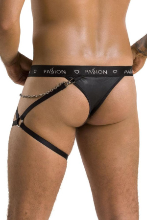 Мужские трусики танга с подвязкой Passion 058 Thong Bill XXL/XXXL Black || 