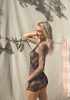 Ажурное платье-сетка Leg Avenue Lace mini dress with cut-outs Black, one size || 