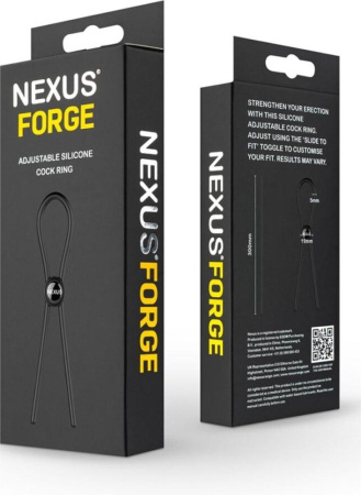 Эрекционное кольцо Nexus FORGE Single Adjustable Lasso - Black || 