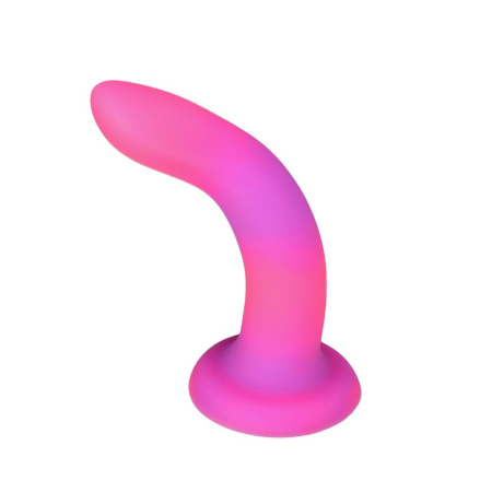 Светящийся в темноте фаллоимитатор ADDICTION Rave 8″ Glow in the Dark Dildo Pink Purple, 20,3 см || 