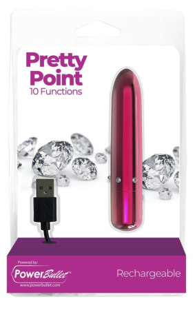 Вибропуля PowerBullet - Pretty Point Rechargeable Bullet Pink || 