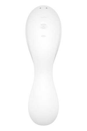 Вакуумный смарт-стимулятор с вибрацией Satisfyer Curvy Trinity 5 (White), управление со смартфона || 