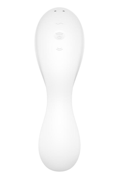 Вакуумный смарт-стимулятор с вибрацией Satisfyer Curvy Trinity 5 (White), управление со смартфона