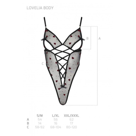 Эротическое боди с рисунком LOVELIA BODY black S/M - Passion || 