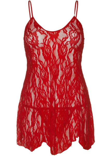 Пеньюар Leg Avenue Rose Lace Flair Chemise Red One Size