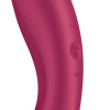 Вакуумный стимулятор с вибрацией Satisfyer Curvy Trinity 1 Red, игрушка 3в1 || 