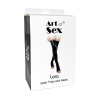 Сексуальные виниловые чулки Art of Sex - Lora с открытыми пальцами и пяткой, размер L, черные || 
