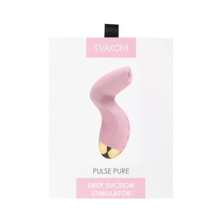 Вакуумный клиторальный стимулятор Svakom Pulse Pure Pale Pink, 5 режимов, 5 интенсивностей в каждом || 