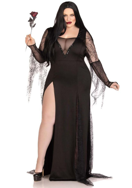 Эротический костюм Мортиши Аддамс Leg Avenue Sexy Spooky Morticia 3X-4X