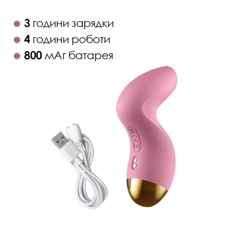 Вакуумный клиторальный стимулятор Svakom Pulse Pure Pale Pink, 5 режимов, 5 интенсивностей в каждом || 