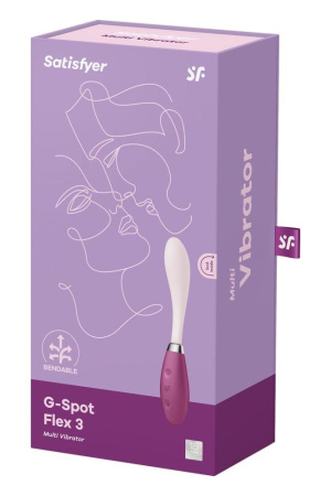 Вибратор Satisfyer G-Spot Flex 3 Red, гибкий ствол с фиксацией положения || 