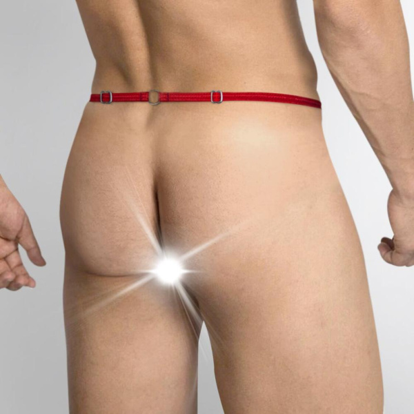 Мужские трусы XS-2XL с силиконовой анальной пробкой Art of Sex -  Joni plug panties size M Red
