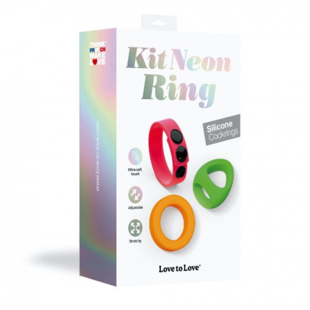 Набор ярких эрекционных колец Love To Love NEON RING KIT || 