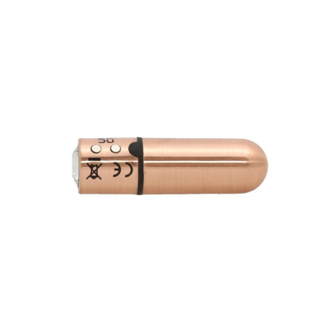 Вибропуля PowerBullet First-Class Bullet 2.5″ with Key Chain Pouch, Rose Gold, 9 режимов вибрации || 