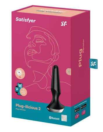 Анальная смарт-вибропробка Satisfyer Plug-ilicious 2 Black || 