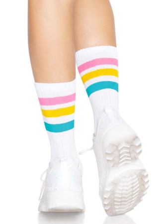 Носки женские в полоску Leg Avenue Pride crew socks Pansexual, 37–43 размер || 