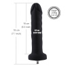 Силиконовый фаллоимитатор для секс-машин Hismith 7.1″ Anal Dildo Black, система KlicLok || 