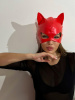 Лакированная маска "Кошка" D&A красная || 