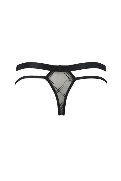 Мужские прозрачные стринги Passion 029 Thong Collin S/M Black, сетка