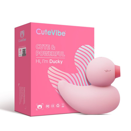 Вакуумный вибратор-уточка CuteVibe Ducky Pink || 