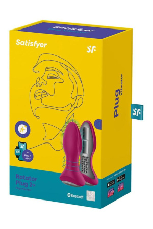 Анальная смарт вибропробка с жемчужным массажем Satisfyer Rotator Plug 2+ Violet || 