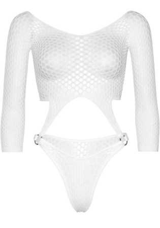 Боди Leg Avenue Top bodysuit with thong back White || 