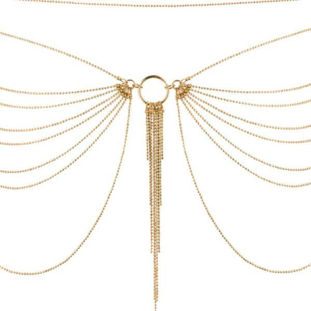 Цепочка на трусики или лиф Bijoux Indiscrets MAGNIFIQUE Waist Chain - Gold, украшение на тело || 
