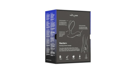 Смарт-вибромассажер простаты We-Vibe Vector+ CHARCOAL BLACK, пульт ДУ, регулируемый угол наклона || 