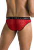 Мужские полупрозрачные трусы Passion 031 Slip Mike XXL/XXXL Red, под леопард || 