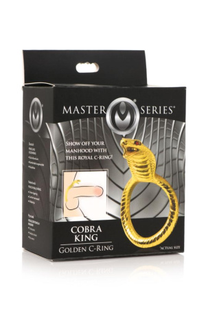 Эрекционное кольцо Master Series Cobra King Golden Cock Ring || 