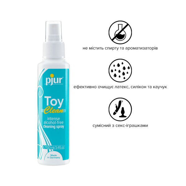 Антибактериальный спрей для секс-игрушек pjur Toy Clean 100 мл без спирта, деликатный