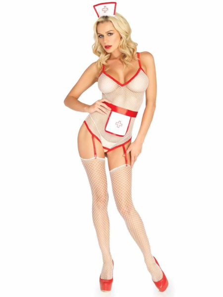 Костюм медсестры Leg Avenue Roleplay TLC Nurse One size White