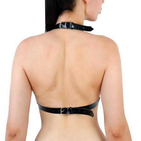 Портупея женская с шипами Art of Sex - Demia Leather harness, Черная XS-M || 