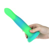 Светящийся в темноте фаллоимитатор ADDICTION Rave 8″ Glow in the Dark Dildo Blue Green, 20,3 см || 