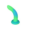 Светящийся в темноте фаллоимитатор ADDICTION Rave 8″ Glow in the Dark Dildo Blue Green, 20,3 см || 